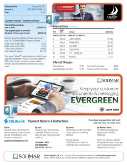 SOLibank AR Statement, Solimar Systems, Customer Communications, PDF, Transactional Print, Workflow Management, Workflow Automation, Xerox, Konica Minolta, Canon, Oce, Digital Print, EFI, Crawford, San Diego, Augmented reality, Mary Ann Rowan, Mailer, Industry Association, Jamie Walsh, Paul Abdool, Jonathan McGrew, Screen, Riso, Ricoh, Transactional Printing, Print, Printing, Xplor, RealityBlu, Xploration, Ligia Mora, Customer Advisory Council, Padres