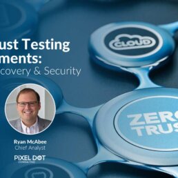 Post image for a Solimar Secrets video discussing Zero-Trust Testing Environments and Disaster Recovery & Security. With Pat McGrew, McGrewGroup and Ryan McAbee, PixelDot Consulting