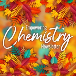 Social media imager for the Chemistry Newsletter, Fall 2023