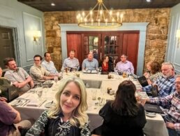 Snapshot: Mary Ann Rowan and the CAC guests at dinner during the RevSpring CAC Meeting