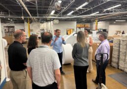 Photo: guests during the Johnson & Quin factory Tour